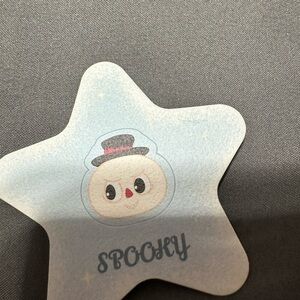 Spooky Snowman Star-Shaped Coaster